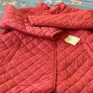 WOMEN’S size 1x Time and tru orange barn quilted barn coat. NWT